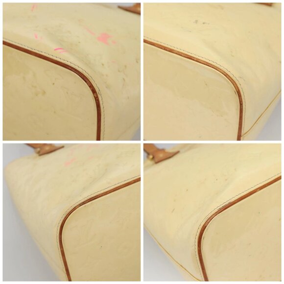 LOUIS VUITTON Monogram Vernis Houston Hand Bag Perle M91342 LV Auth 130722 - Picture 15 of 16